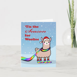 Regenboog Wolletjes, Lama Drama, Gay Pride Kerstmi Kaart
