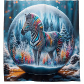 Regenboog Zebra Douchegordijn (Voorkant)