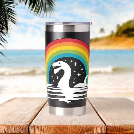 regenboog Zee monster Geïsoleerde Drinkbeker (Strand)