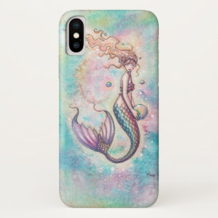 Regenboog Zeemeermin Fantasie Kunstwerk iPhone X Hoesje