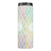 Regenboog zeemeermin schalen girly modern unique thermosbeker (Achterkant)