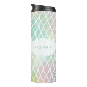 Regenboog zeemeermin schalen  girly modern unique thermosbeker
