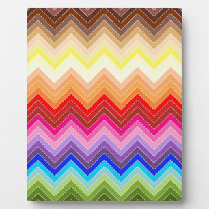 Regenboog Zig Zag Fotoplaat
