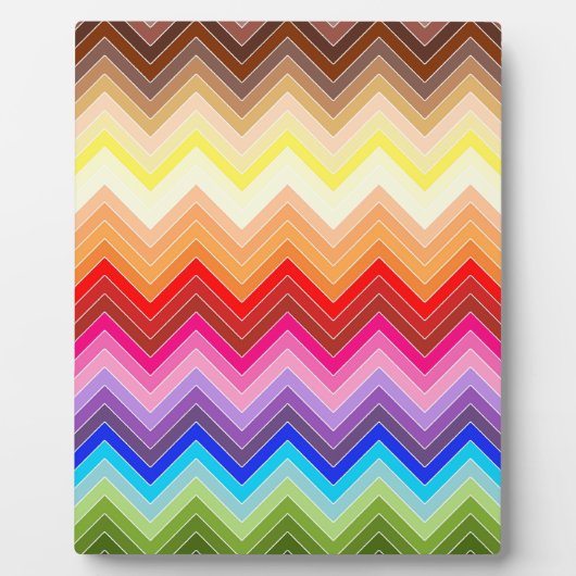 Regenboog Zig Zag Fotoplaat (Voorkant)