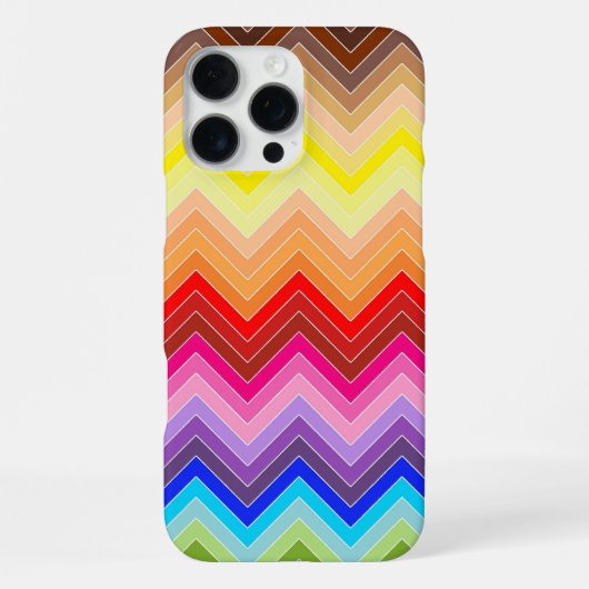 Regenboog Zig Zag iPhone Hoesje (Achterkant)