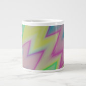 Regenboog Zigzaggen Extra Grote Beker (Voorkant)