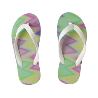 Regenboog zigzagt kinder teenslippers