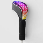 Regenboog zon en regen golfheadcover (Schuin)