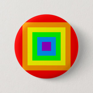 Regenboog Zure Vierkanten Ronde Button 5,7 Cm