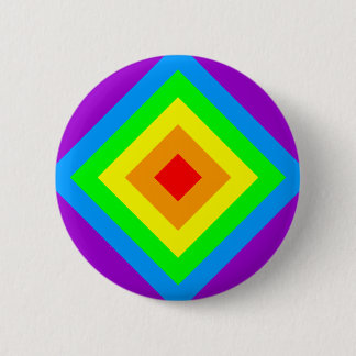 Regenboog Zuur Diamant Ronde Button 5,7 Cm