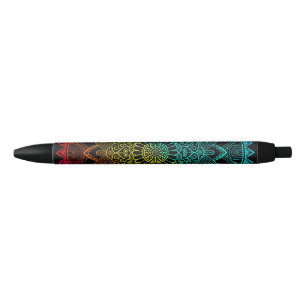 Regenboog Zwarte Psychedelica Inkt Pen