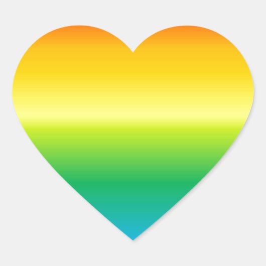 regenboogachtergrondkleur hart sticker (Voorkant)