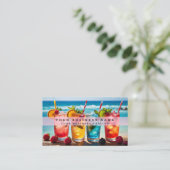 Regenboogalcohol Drinken Visitekaartje (Staand voorkant)