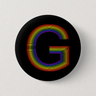 Regenboogalfabet G-Button Ronde Button 5,7 Cm
