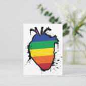 regenbooganatomisch hart briefkaart (Staand voorkant)