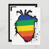 regenbooganatomisch hart briefkaart (Voorkant / Achterkant)