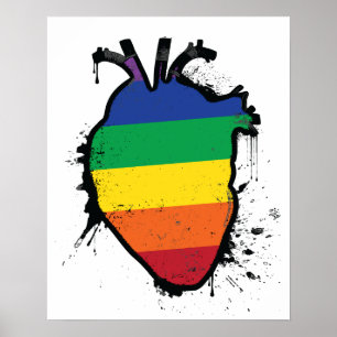 regenbooganatomisch hart poster