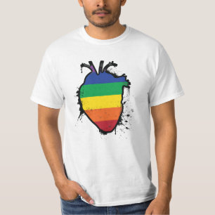 regenbooganatomisch hart t-shirt