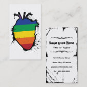 regenbooganatomisch hart visitekaartje (Voorkant / Achterkant)