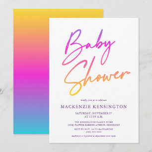 RegenboogBaby Mirakel-Baby Script-Baby shower Kaart