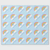 RegenboogBaby shower Cadeaupapier (Vlak)