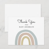  regenboogBaby shower Dank u Briefkaart (Voorkant / Achterkant)