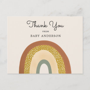 regenboogBaby shower Dank u Briefkaart