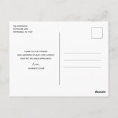  regenboogBaby shower Dank u Briefkaart (Achterkant)