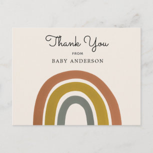 regenboogBaby shower Dank u Briefkaart