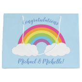 RegenboogBaby shower Groot Cadeauzakje (Voorkant)