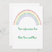 RegenboogBaby shower Kaart (Voorkant / Achterkant)