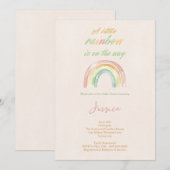 RegenboogBaby shower Kaart (Voorkant / Achterkant)