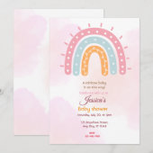 RegenboogBaby shower Kaart (Voorkant / Achterkant)