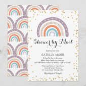 RegenboogBaby shower per post Uitnodiging (Voorkant / Achterkant)