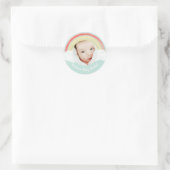 RegenboogBaby shower Ronde Sticker (Tas)