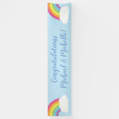 RegenboogBaby shower Spandoek (Verticaal)