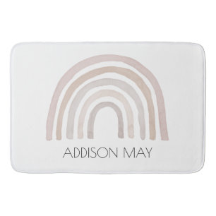 Regenboogbadmat, boho-naam badmat voor kinderen