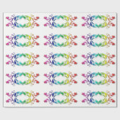 regenboogbarokelement cadeaupapier (Vlak)