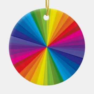 Regenboogbarst Keramisch Ornament