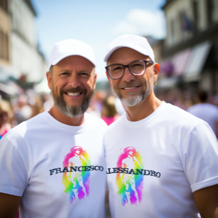Regenboogbeeld van David T-shirt – LGBTQ+ Pride Ar