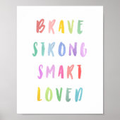 Regenboogbevestiging Kinder kinderkamer Poster (Voorkant)