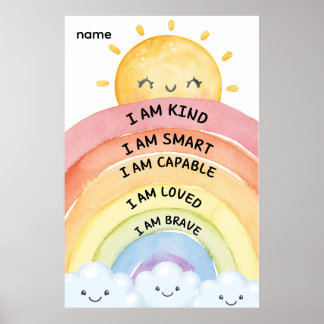 Regenboogbevestigingen Poster