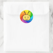 Regenboogbijen Ronde Sticker (Tas)