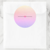 Regenboogblanco Ronde Sticker (Tas)