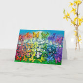 Regenboogblauwe Kaart (Gele Bloem)