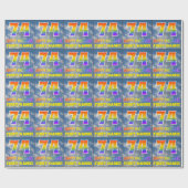 Regenboogblik "74" & "GELUKKIGE VERJAARDAG", Wolke Cadeaupapier (Vlak)