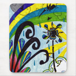 regenboogbloem muismat