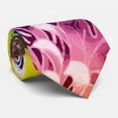 regenboogbloemen en -vogels stropdas (Opgerold)