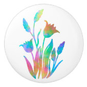 Regenboogbloemknobbels Keramische Knop (Voorkant)