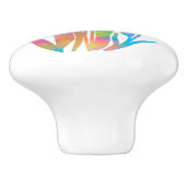 Regenboogbloemknobbels Keramische Knop (Zijkant)